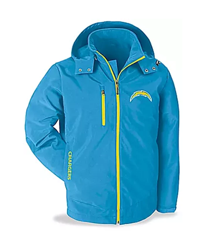Finn Los Angeles Chargers Blue Full-Zip Jacket