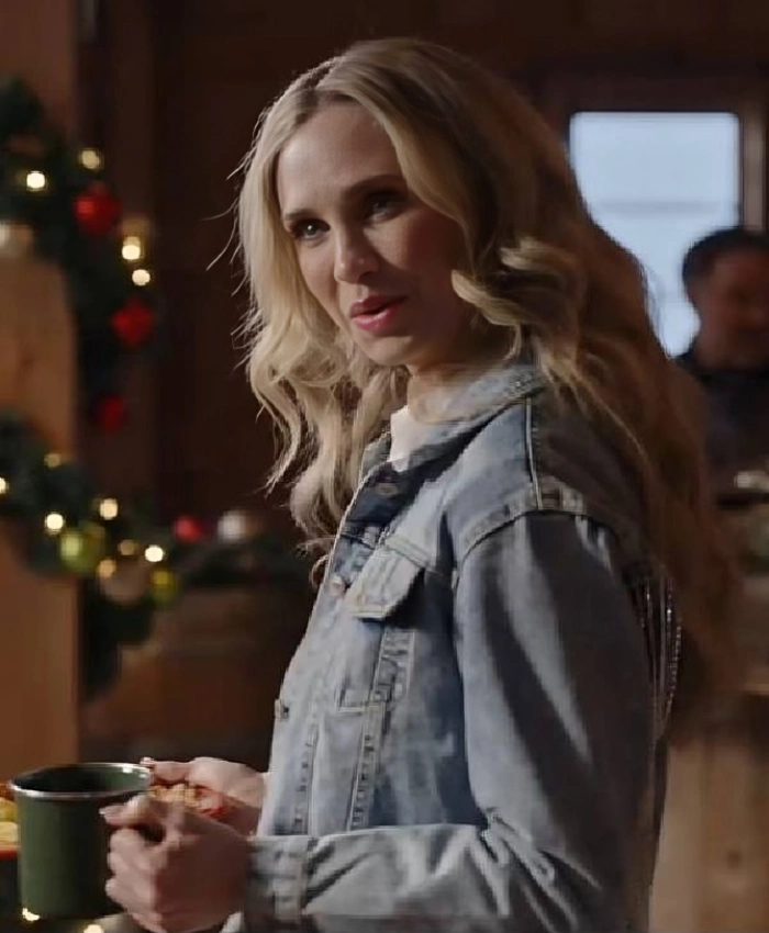 Fiona Gubelmann A Royal Montana Christmas 2025 Fringe Denim Jacket