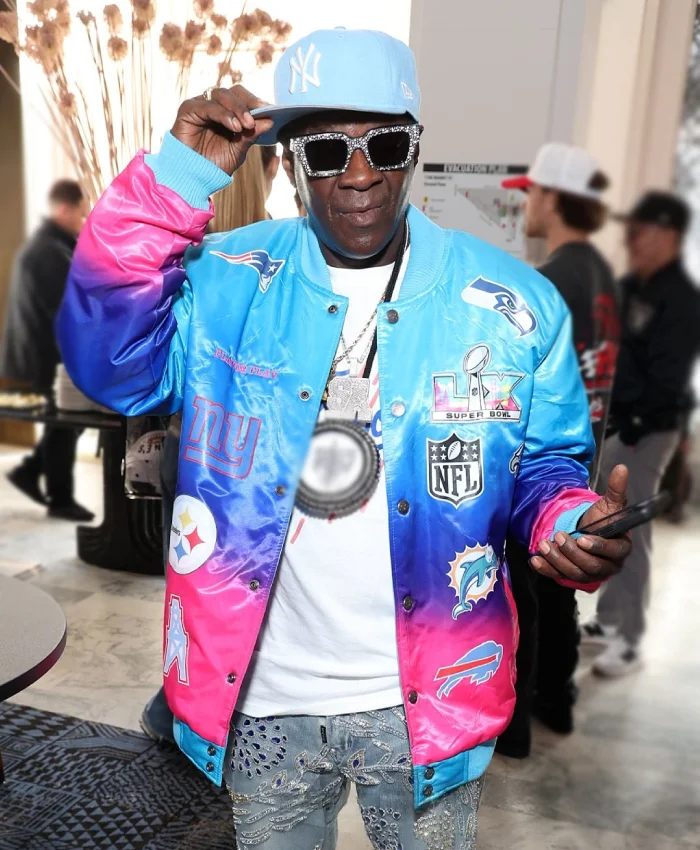 Flavor Flav Super Bowl LX Blue Jacket
