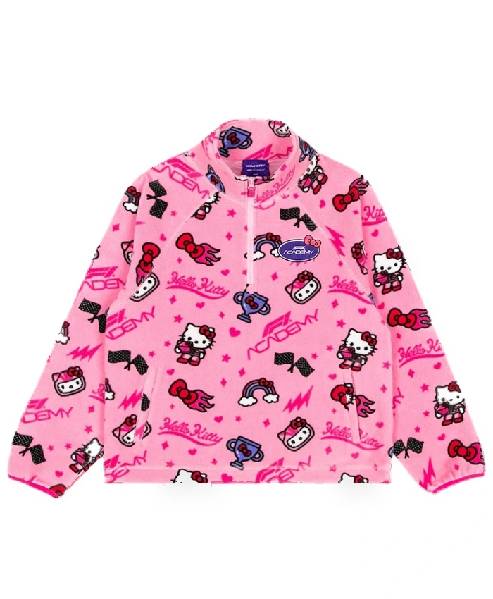 Formula 1 Academy Hello Kitty All Over Print Fleece Pink Jacket