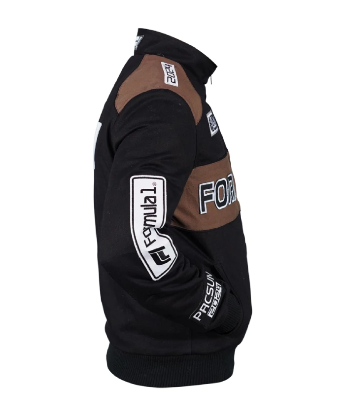 Formula 1 X Pacsun Pole Position Cotton Jacket In Brown And Black