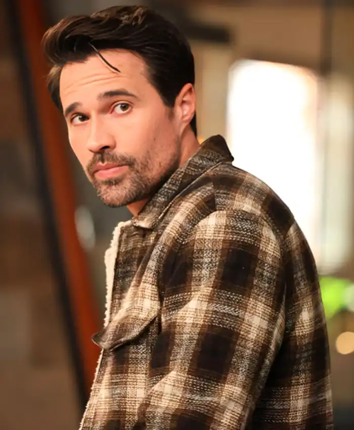 Found Brett Dalton Shearling Checked Jacket