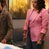 Found S02 Lacey Quinn Pink Heart Embroidered Blazer