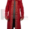 Foundation S03 Pilou Asbaek Trench Maroon Coat