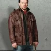 Four Brothers Mark Wahlberg Brown Leather Jacket