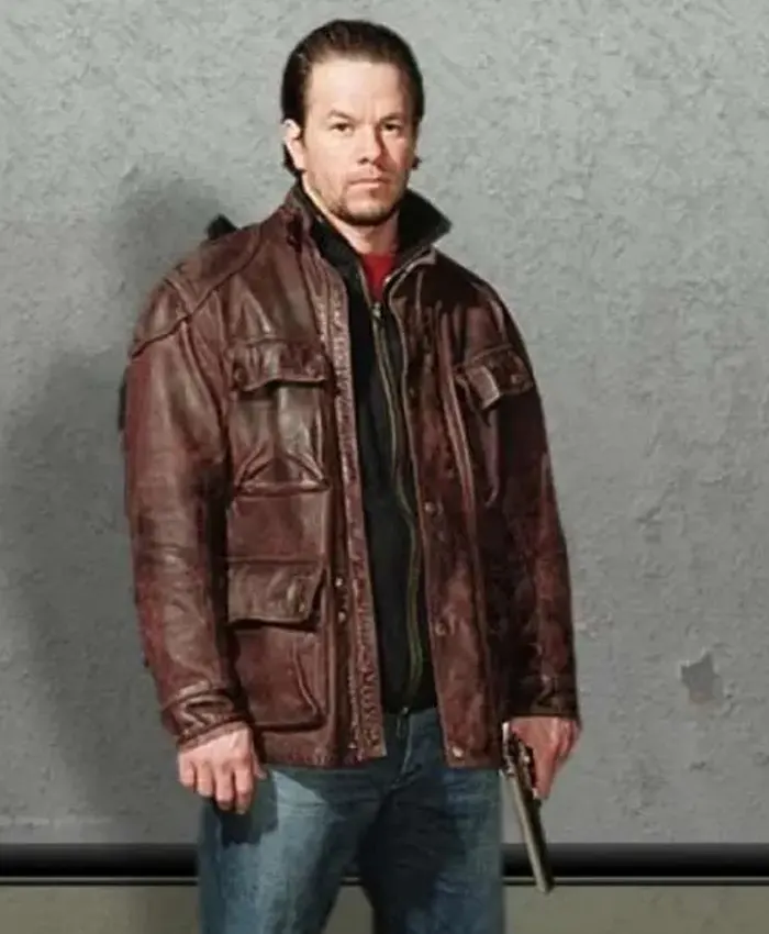 Four Brothers Mark Wahlberg Brown Leather Jacket