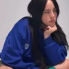 Fragrance Line Billie Eilish Classic Drop Shoulder Athletic Blue Zip Up Jacket