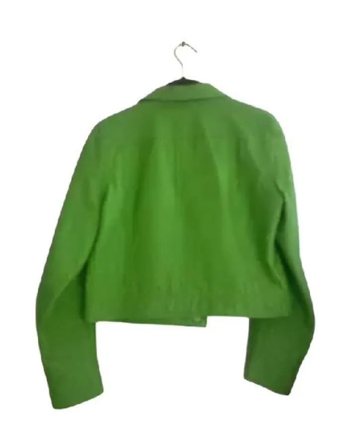 The Nanny S05 Fran Drescher Green Leather Jacket - Image 3
