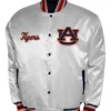 Franchise Club Auburn Tigers Full Snap Satin Varsity Jacket