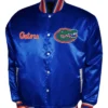 Franchise Club Florida Gators Full Snap Royal Satin Varsity Jacket