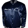 Franchise Club Penn State Nittany Lions Full Snap Blue Varsity Satin Jacket