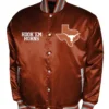 Franchise Club Texas Longhorns Satin Full Snap Brown Varsity Jacket