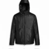Full Metal Copper Zip Up Black Hooded Jacket For Sale