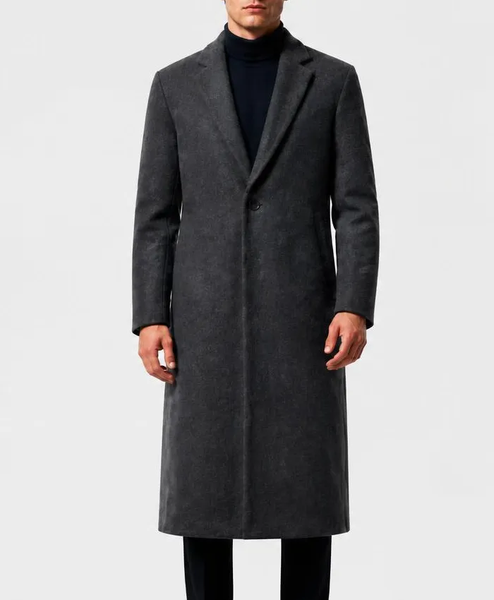 Furious 2026 Emmy Rossum Charcoal Grey Wool Coat Mens