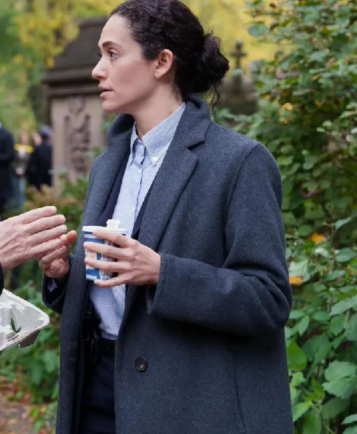 Furious 2026 Emmy Rossum Charcoal Grey Wool Coat
