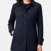 Furious 2026 Scoot McNairy Navy Cotton Overcoat Womens