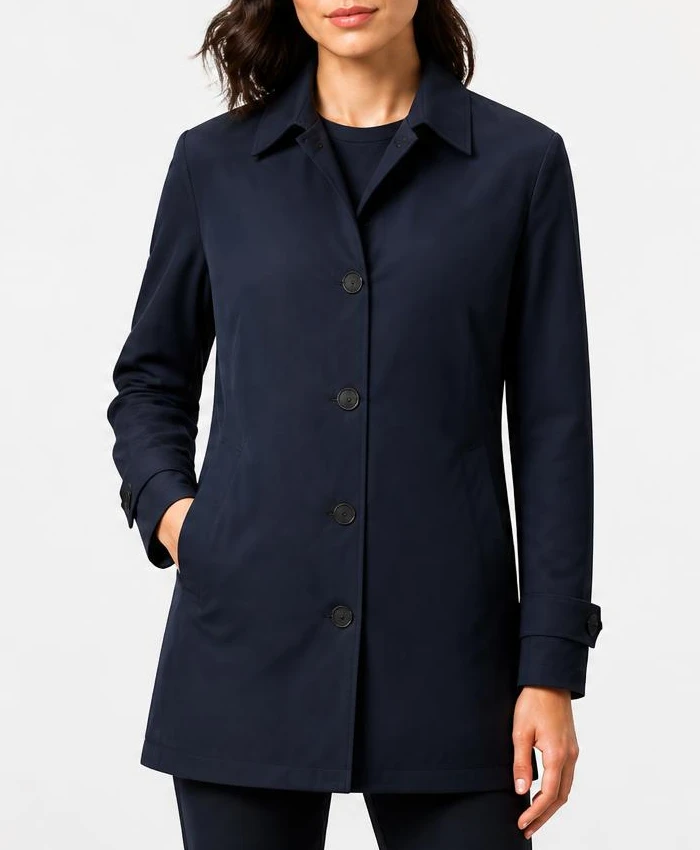 Furious 2026 Scoot McNairy Navy Cotton Overcoat Womens