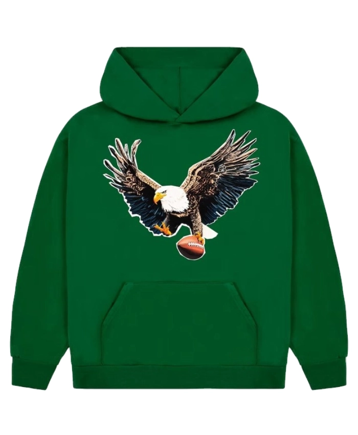GOLF WANG Philadelphia Eagles Cutout Pullover Green Hoodie