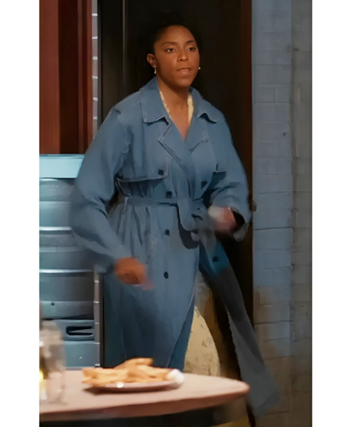 Gaby Shrinking TV Series S03 Jessica Williams Denim Trench Coat