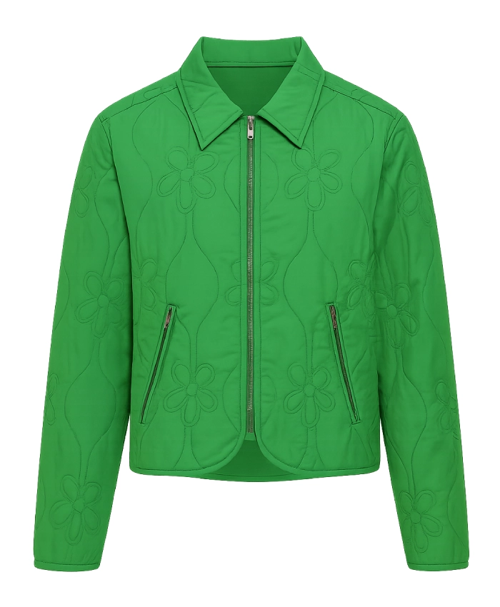 Gaby Shrinking TV Series S03 Jessica Williams Green Floral Quilted Jacket