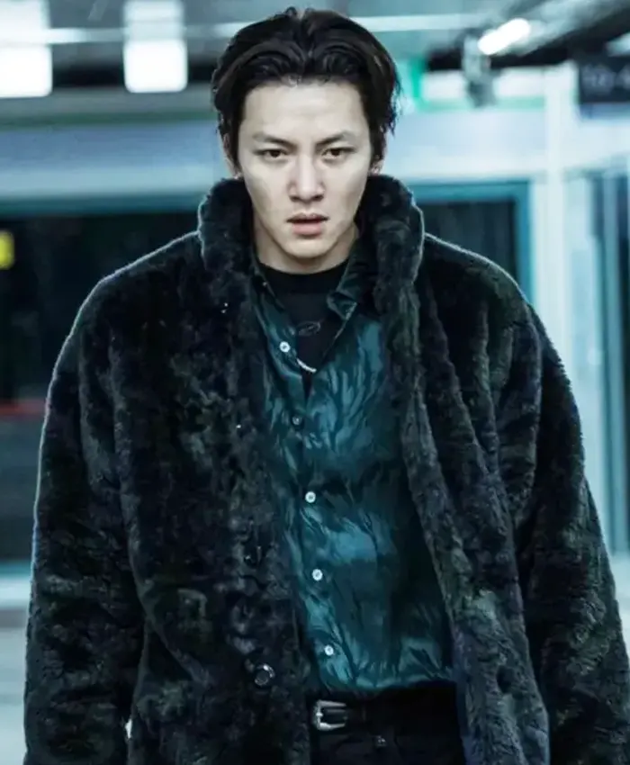 Gangnam B Side Ji Chang Wook Black Shearling Jacket