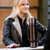 General Hospital Alexa Havins Black Leather Jacket