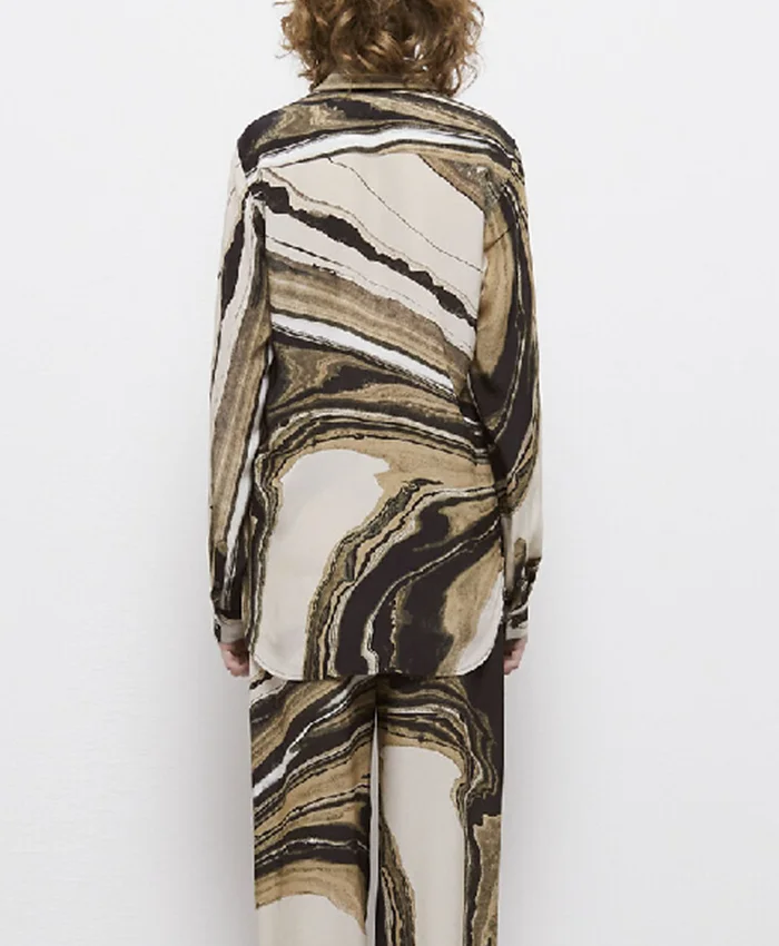 General Hospital Kimberlin Brown Marble Print Night Suit