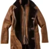 Genuine Double Brown Shearling Leather Coat