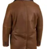 Genuine Double Shearling Brown Leather Coat