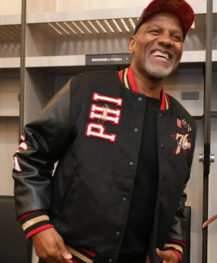 George Lynch 25th Anniversary Of The 2001 Philadelphia 76ers Black Jacket
