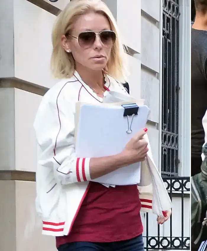 Get Now Kelly Ripa Freedom White Bomber Jacket For Unisex
