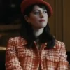 Get Now The Gentlemen Kaya Scodelario Red And White Wool Coat For Sale
