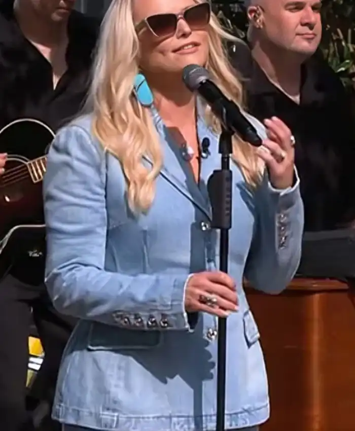 Get Now The Kelly Clarkson Show Miranda Lambert Blue Denim Blazer For Sale