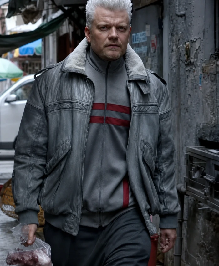 Ghost In The Shell Batou Pilou Asbæk Bomber Leather Jacket