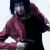 Ghost in The Shell Arise Motoko Kusanagi Maroon Leather Jacket