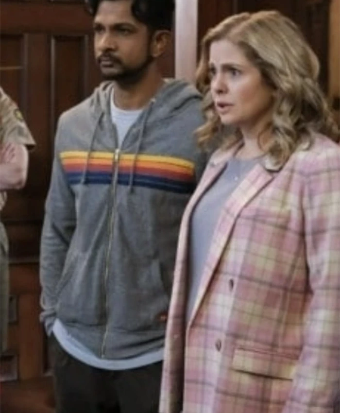 Ghosts US S03 Sam Pink Plaid Tweed Blazer