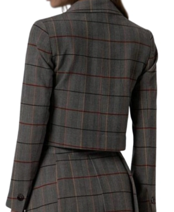 Ghosts US S5 Rose McIver Plaid Cropped Jacket - Image 3