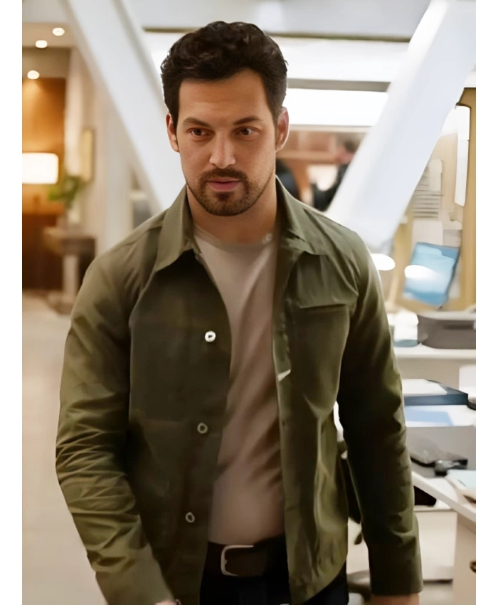 Giacomo Gianniotti TV Series Wild Cards S3 Cole Ellis Green Jacket
