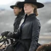 Gillian Anderson TV Series The Abandons Constance Van Ness Black Leather Jacket