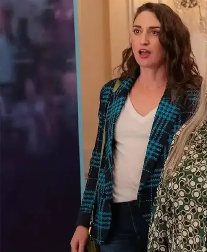 Girls5eva Sara Bareilles Sara Bareilles Plaid Blazer