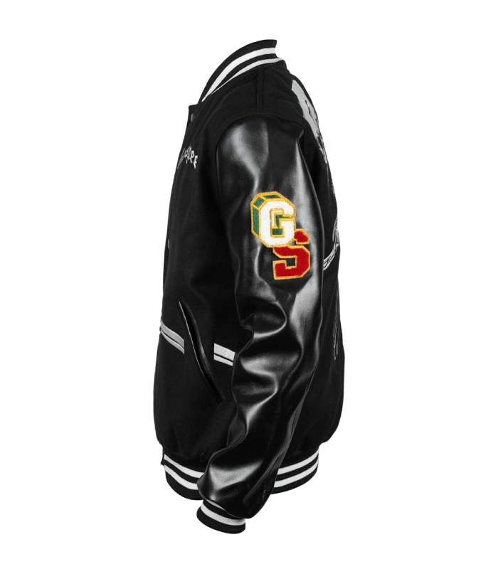 Godspeed Rod Skull James Blake Halloween Varsity Bomber Jacket Black