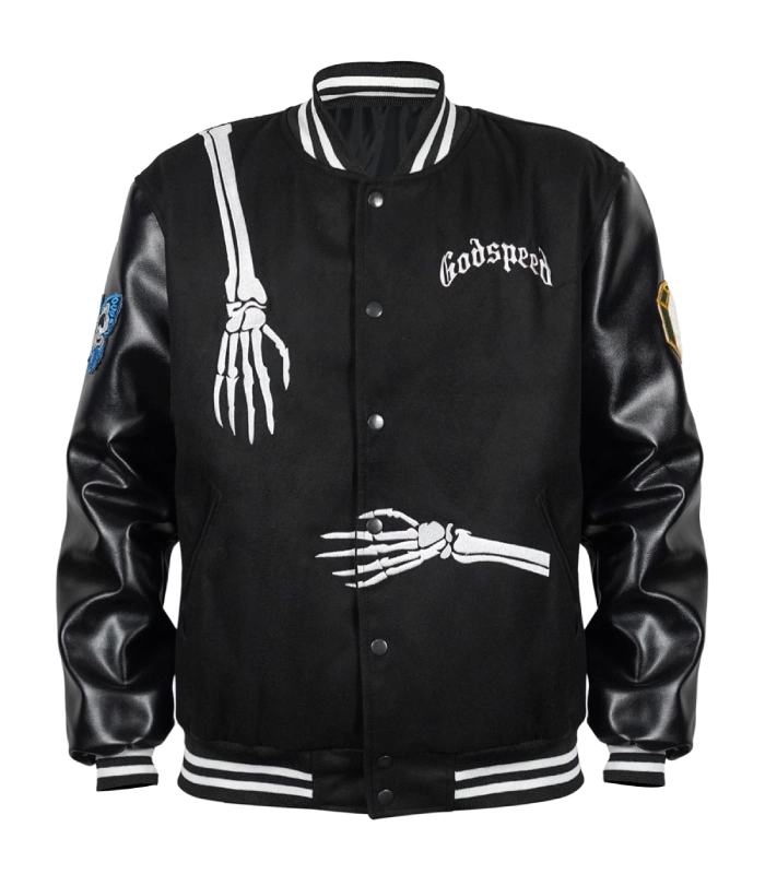 Godspeed Rod Skull James Varsity Jacket For Unisex