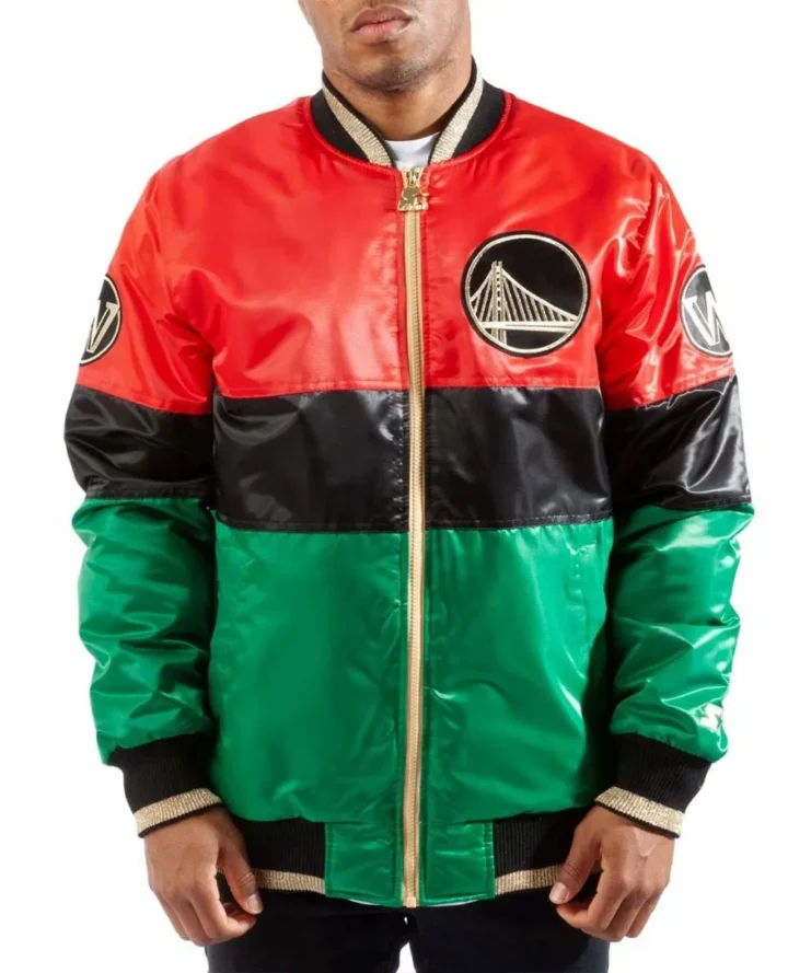 Golden State Warriors 75th Anniversary Satin Color Block Jacket