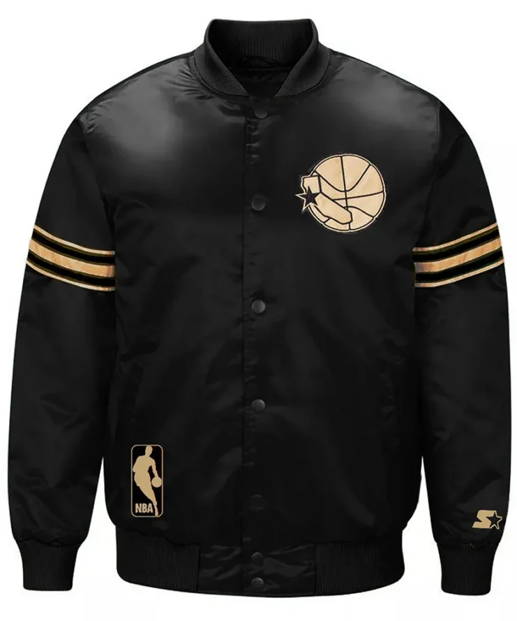 Golden State Warriors Classic Black Satin Jacket