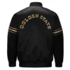 Golden State Warriors Classic Black Satin Jacket Back