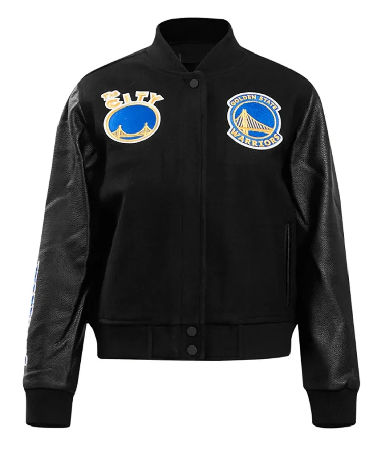 Golden State Warriors Classic Black Varsity Jacket