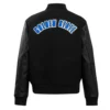 Golden State Warriors Classic Black Varsity Jacket Back