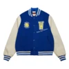 Golden State Warriors Classics Royal And Off White Varsity Jacket