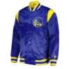 Golden State Warriors Force Play Royal Satin Jacket