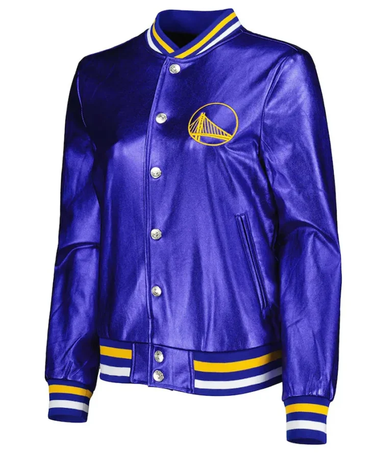 Golden State Warriors Metallic Royal Jacket